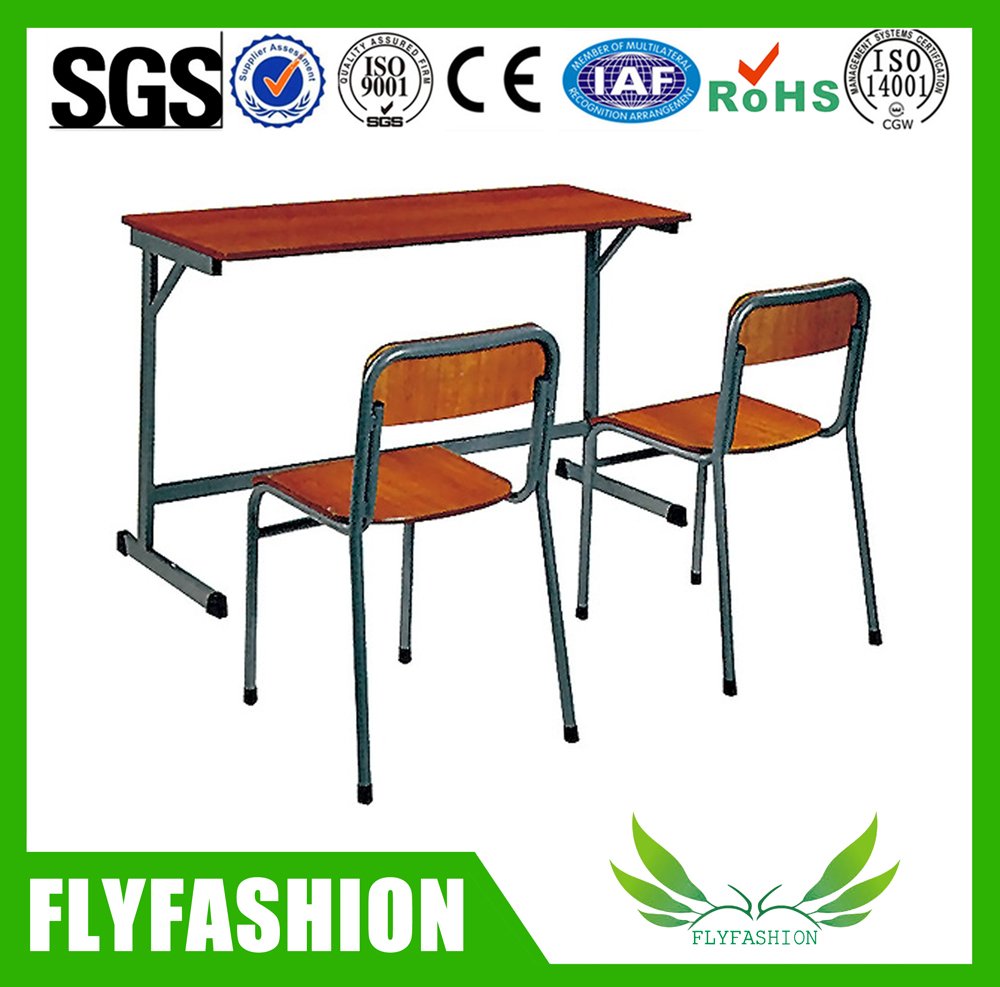 مكتب مدرسي مزدوج بتصميم خاص مع كرسي (SF-24D)