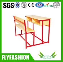 مكتب وكرسي مدرسي خشبي مزدوج (SF-37D)