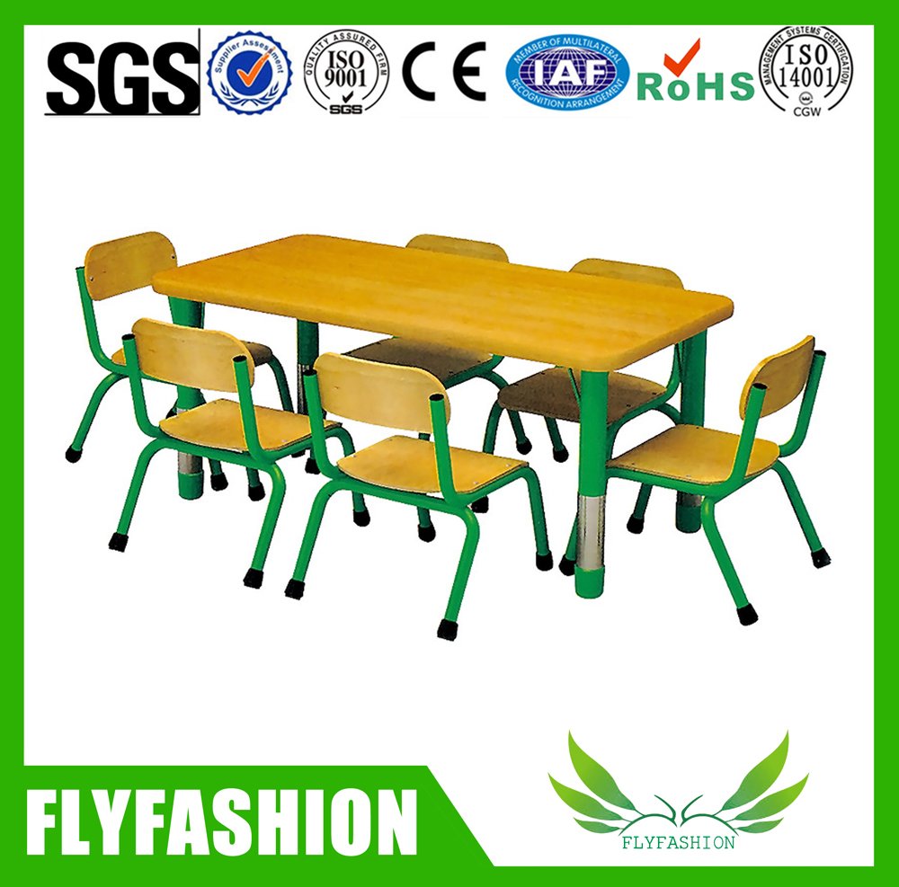 طاولة أطفال حديثة بإطار معدني مع أربعة كراسي (SF-19C)