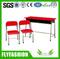 مكتب مدرسي خشبي مزدوج شعبي مع كراسي (SF-34C)