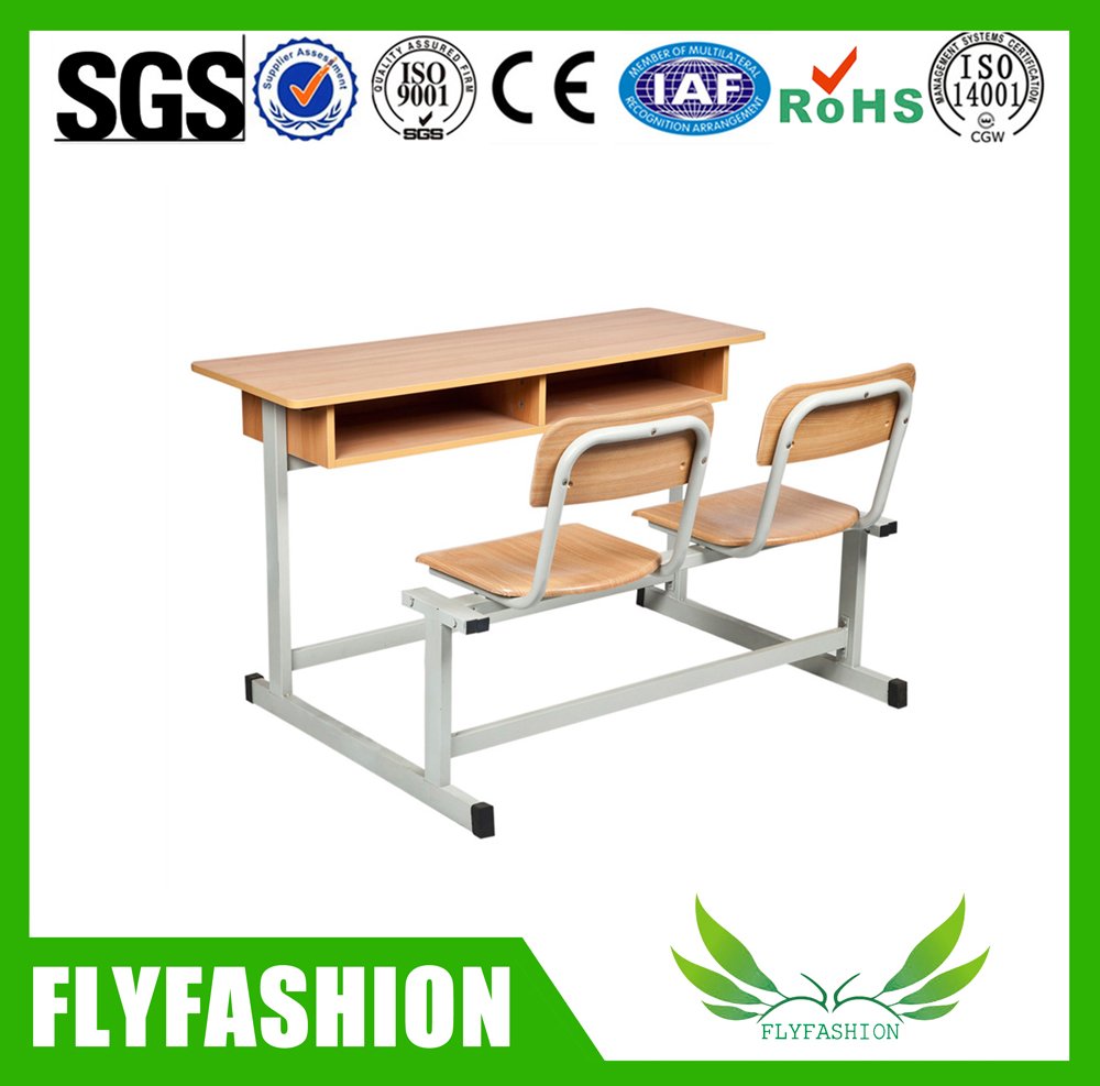 مكتب مدرسي مزدوج بتصميم خاص مع كرسي (SF-24D)