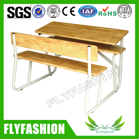 مكتب وكرسي خشبي مزدوج ذو إطار معدني عالي الجودة (SF-38D)