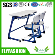 مكتب وكرسي مدرسي بإطار خشبي ومعدني رخيص الثمن (SF-15D)